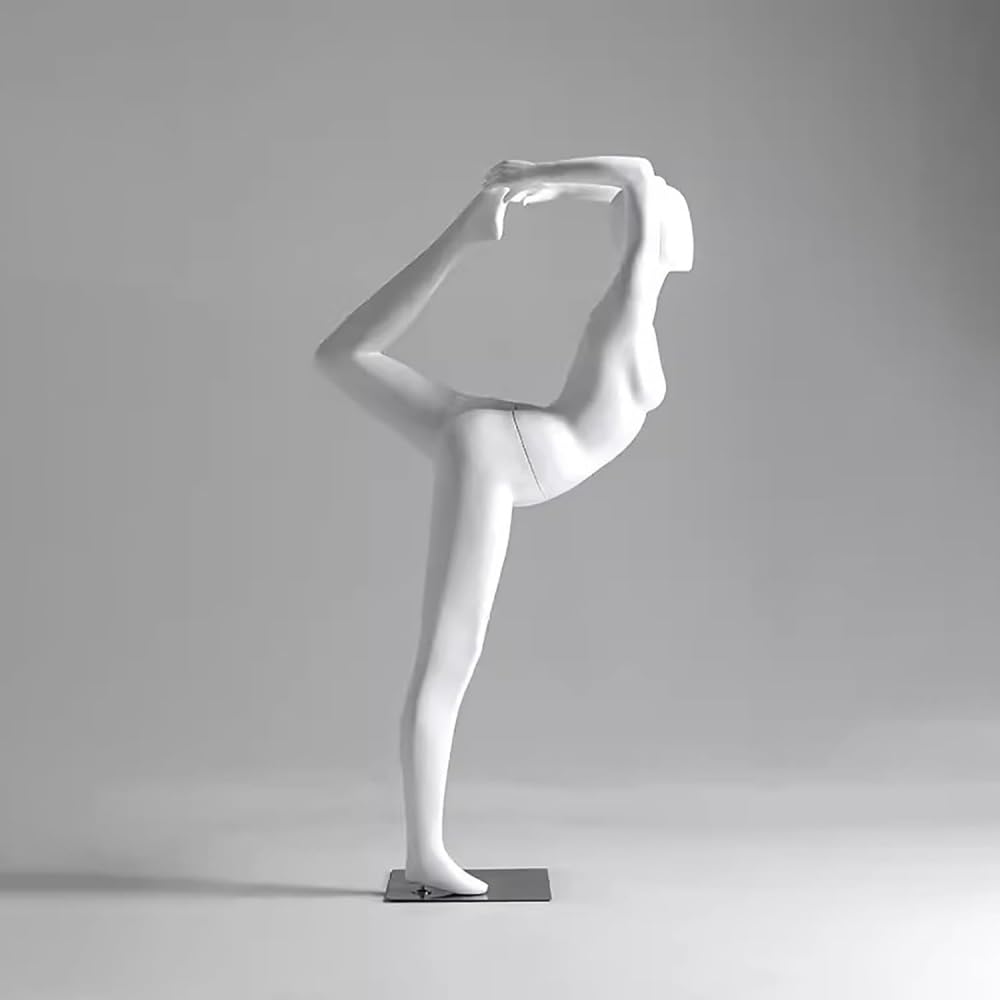 Bewegliche Schaufensterpuppe zum Ausstellen, einfache Montage, Bekleidungsgeschäft, Schaufenster, verschiedene Haltungen, weißes stehendes Design