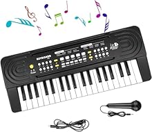 Update Kids Piano Keyboard: After compare the existing piano toy for kids on the market, we’ve made a lot of upgrades on the piano keys and sound quality. Built-in 8 tones, 8 rhythms, 5 percussions, 6 Demos, 4 animals sound, volume control and tempo ...