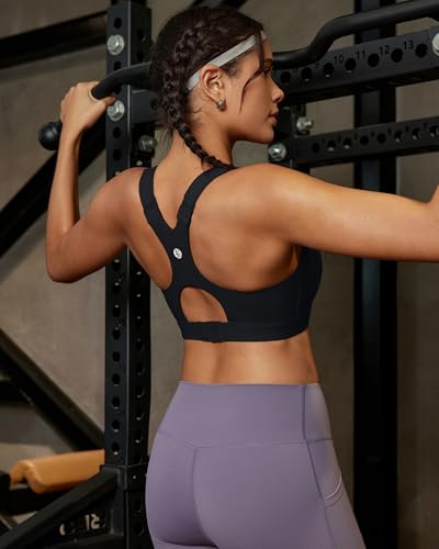 Image of RUNNING GIRL Sports Bras for Women High Support, Adjustable Straps High Impact Racerback Bra with Hook Closure Molded Cup