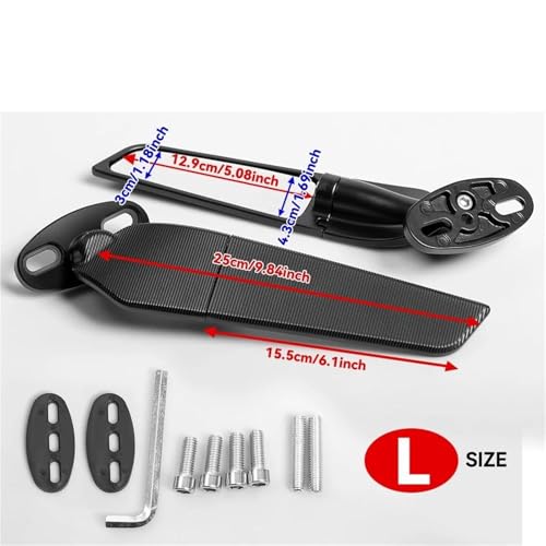 Espejo retrovisor de motocicleta ajustable que elimina puntos ciegos en Ninja 300 H2 4