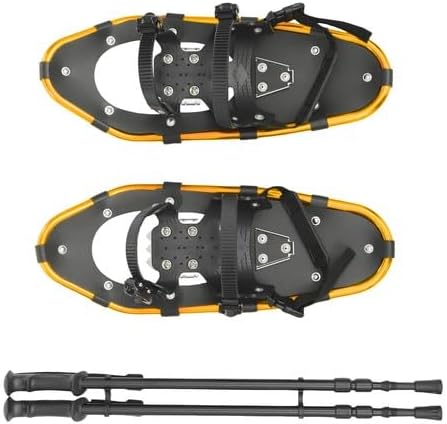 21 Inches Snowshoes for Women, Lightweight Aluminum Frame Snow Shoes with Adjustable Trekking Poles & Carrying Bag, Ski Shoes for All Terrain Hiking & Winter Sports