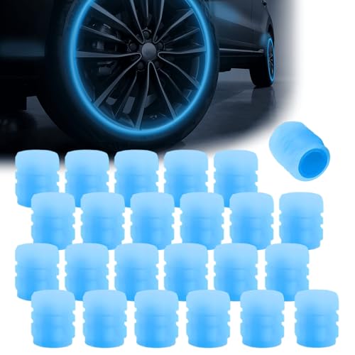 24PCS Dust Caps for Car Tyres Strong Seal Fluorescent Car Ty