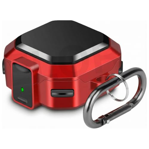 Image of ELOR Hybrid Eggshell Case Cover with Lock Compatible with Samsung Galaxy Buds 4 | 4 Pro (Earbuds Not Included) (Fiery Red)