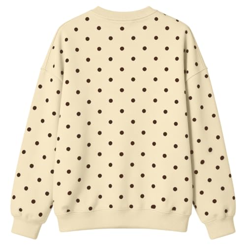 Polka Dot Sweatshirt Women Cute Oversized Crewneck Pullover Sweatshirts - image 7