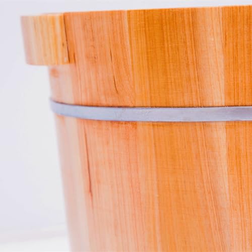 Bañera de pies de madera maciza, cubeta con masaje 40cm miniatura 3