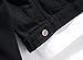LONGBIDA Men's Jean Jacket Ripped Distressed Denim Trucker Coat with Holes, Black, XL