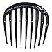 Camila Paris French Side Comb Small 2.75 in Rounded, Black, Strong Hold Grip Hair Clips for Women, No Slip and Durable Styling Girls Hair Accessories, Made in France