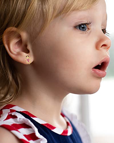 12 Pairs Gold/Silver Clip On Earrings For Girls Women Pink Cz Faux Pearl Heart Butterfly Flower Clip On Stud Earrings For Women Hypoallergenic Cute Non Pierced Clip On Earrings Teen Girls Kids Gifts (Gold) #TOP5