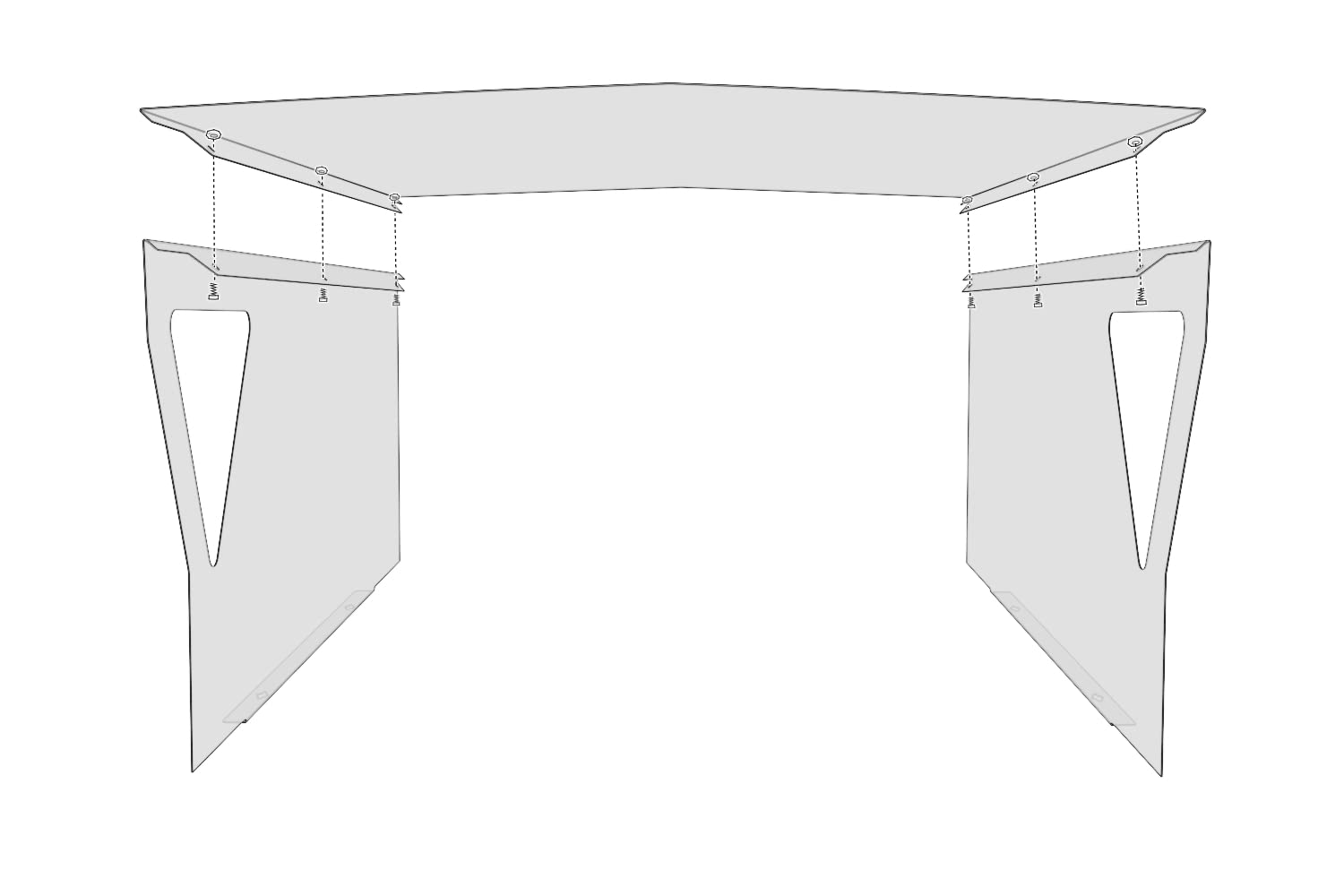 tuning-art MH01 Mähroboter Garage | Carport Überdachung für Rasenmäher | Metall Pulverbeschichtet | 60x78x33cm