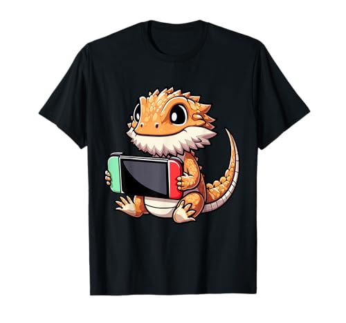 Cute Bearded Dragon Gamer - Funny Video Game Lizard T-Shirt
