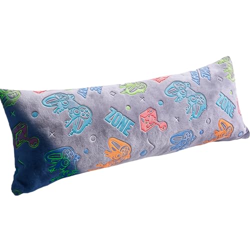 Image of Cloele Body Pillow Cover,Grey Game Controller,Glow in the Dark,21x54 in | Full Length Pillow Case,Long Pillow Cases,Ultra Soft, For Kids Boys, Decorative, Body Pillow Pillowcases