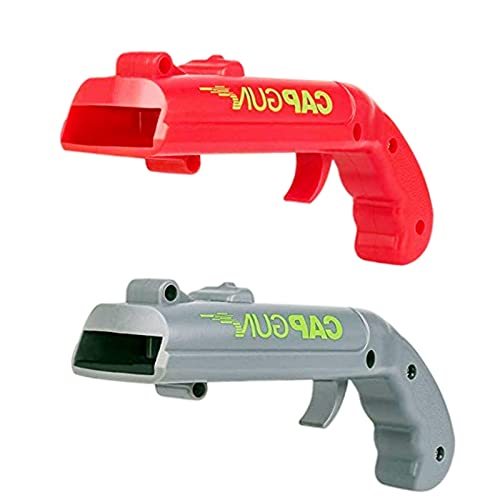 Beer Bottle Opener Cap Gun,2Pcs Bottle Top Gun Beer Opener,Funny Cap Gun Bottle Opener Launcher Shooter Beer Openers-Shoots Over 5 Meters for Bar Home Party Drinking Game Christmas Gifts