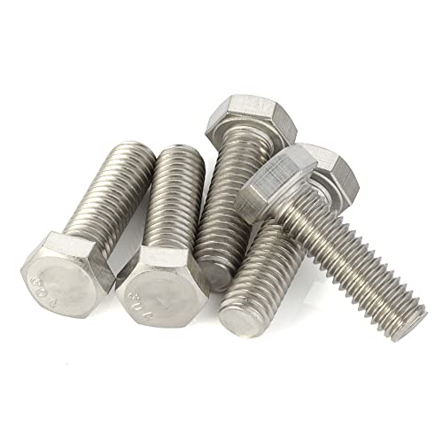 MewuDecor 1/4-20 x 3/4" Hex Head Cap Screws Hexagon Bolts, External Hex Drive, Stainless Steel 304, UNC Coarse Thread Fully Threaded, 100 PCS by MewuDecor - Image 7