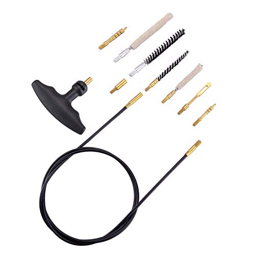 BOOSTEADY .177 Cal & .22 Cal Kit de Nettoyage pour Fusil à Air Comprimé avec Mop en Coton Brosses en Nylon Câble Flexible et Pochette Zippée – Image 3