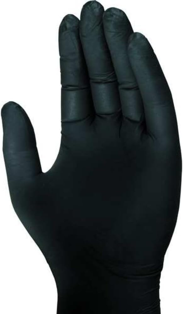 Mechanix Wear D03-05-009-100 - Nitrile Disposable Gloves, Powder Free, Textured - 5 Mil Black (100 Pack)
