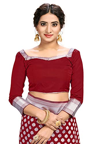 Image of Glory Sarees Women's Woven Pure Soft Kanjivaram Silk Saree Banarasi Style With Blouse Piece for Wedding