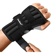 Fovbun Carpal Tunnel Wrist Brace Night Support, [Upgraded 3 Adjustable Straps] Wrist Support Spli...