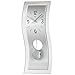 Produktbild AMS Wanduhr 7300 mit Pendel Quarz satiniertes Glas mit Aluminium-Applikationen