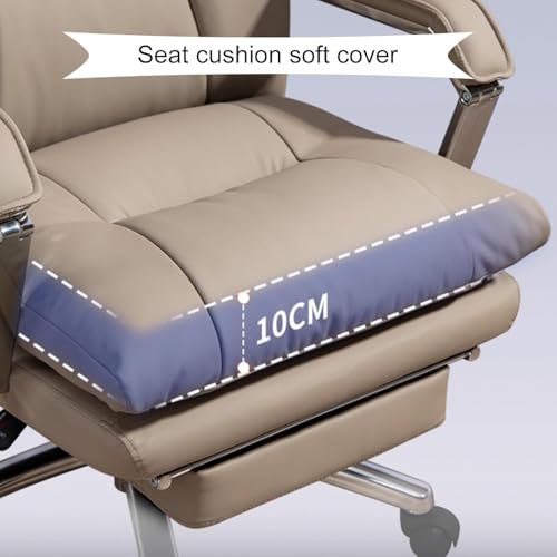 Ergonomic Executive Office Chair with Lumbar Support, Adjustable High Back Recliner Gaming Chair, Footrest & Metal Armrests for Home Office & Gaming Setup - Image 6