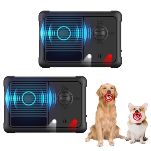 Iynor Anti Barking Control Devices for Dogs,Ultrasonic Dog Barking Deterrent Devices Rechargeable,3 Modes of Dog Anti Barking Devices Suitable for Large, Medium, and Small Dogs 2 Pack