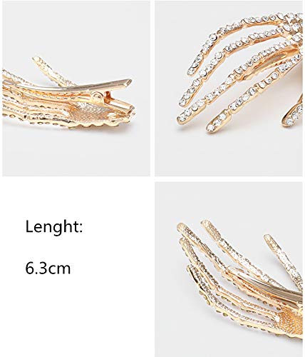 Halloween Costumes Hair Clips Accessories - Rhinestone Skeleton Hand Hair Clip Bone Hair Claws Barettes Pins Birthday Christmas Party Cosplaygifts For Women Girls #TOP6