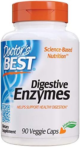 Doctor's Best Digestive Enzymes Non-GMO Vegetarian Gluten Free, 90 Veggie Caps