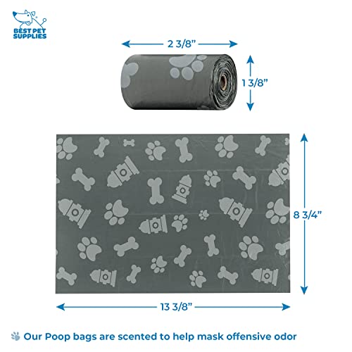 Best Pet Supplies Dog Poop Bag Holder Leash Attachment Reusable Dispenser For Travel, Walking, Park, And Outdoor Use, Durable With Clip-On - Black, Pack Of 2 #TOP3