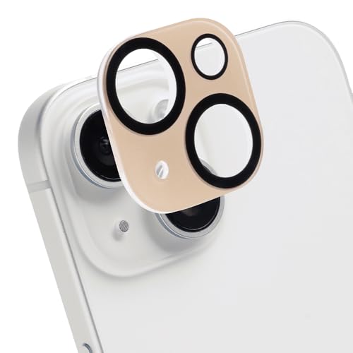 iFace iPhone 15 /15Plus 専用 カメラレンズ 保護カバー 強化ガラス (ベージュ)【 iPhone15 iPhone15plus カメラレンズプロテクター カメラレンズ カバー カメラフィルム カメラ レンズ保護 表面硬度9H キズが