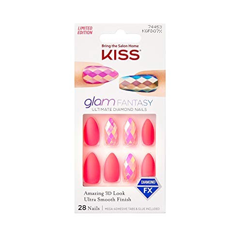 KISS Glam Fantasy Ultimate Diamond Nails 3D Look Stiletto KGFD07X