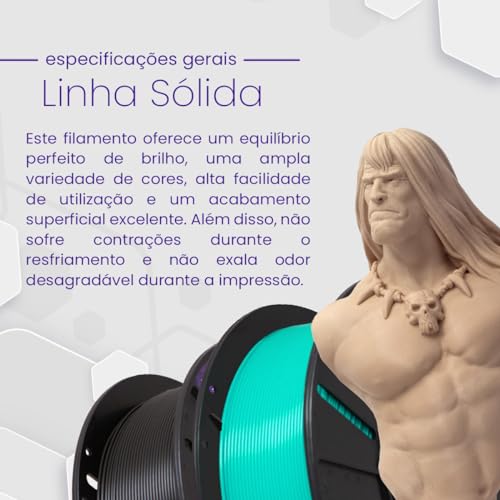 Filamento PLA Marrom Cappuccino Premium 1kg, 1.75Mm, Para Impressoras 3D - Voolt3D