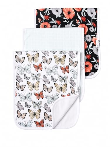 Image of Copper Pearl Premium Baby Burp Cloths - 3-Pack Large Cotton Burp Cloths, Extra Soft Spit Up Rags with 3 Absorbent Layers, Perfect for Baby Boy and Baby Girl Gifts (21 inch x 10 inch Size, Dot Set)