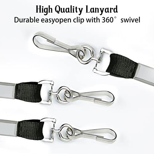 LOCONHA 50 Pack black lanyards Lanyards for Id Badges Lanyards Safety Badge Lanyard 36" with Swivel Hook
