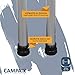 CampAir Poste Telescópico de Aluminio, 3 Secciones, Regulable de 90-230 cm, 2...