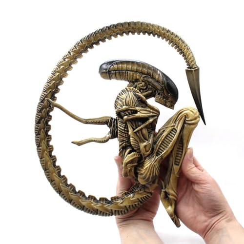 Large Crouching Alien Xenomorph Warrior Wall Art, HR Giger Alien Xenomorph Wall Hanging, Flush Wall Fitting