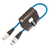 XLR-Mikrofon-Stecker, männlich zu weiblich, symmetrisches Mikrofon / Mikrofon-Patchkabel, 7 Farben 0.5m blau