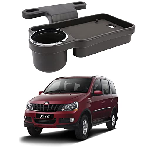 Image of Oshotto (FT-04) Foldable Car Auto Headrest Rear Back Seat Table Drink Food Cup Tray Holder Compatible with Mahindra Xylo
