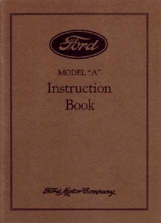 1930 FORD Model A Car Instruction Manual Owners Guide