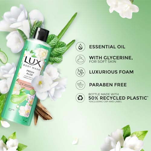 Lux Shower Gel, Freesia Scent & Aloe Vera Bodywash, Skin Cleanser With Long Lasting Fragrance, Paraben Free, 245 Ml - Image 5