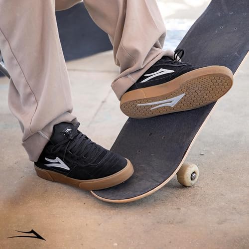 Lakai Footwear Mens mens Cambridge Skate Shoe, Black/Gum Suede, 10