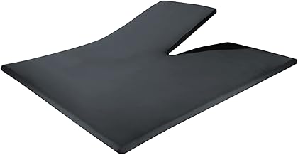 Sleeptime Fitted Sheet with Slot for Articulated Double Bed - Lift Head Only - Split Fitted Sheet - Mattress Protector for Articulated Bed in Jersey Stretch 100% Cotton - 180 x 200 cm Anthracite