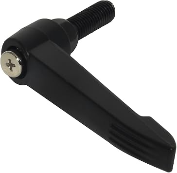 Black Adjustable Handle Clamping Lever with Stud M12 Thread 30mm Stud Length