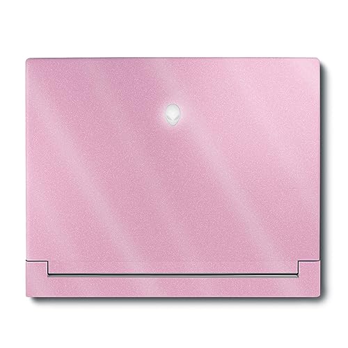 MightySkins Glossy Glitter Skin Compatible with Alienware X16 R1 (2023) Full Wrap Kit - Solid Pink | Protective, Durable High-Gloss Glitter Finish | Easy to Apply & Change Styles | Made in The USA