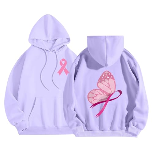 Sweat à capuche manches longues femme coupe ample et imprimé lettres