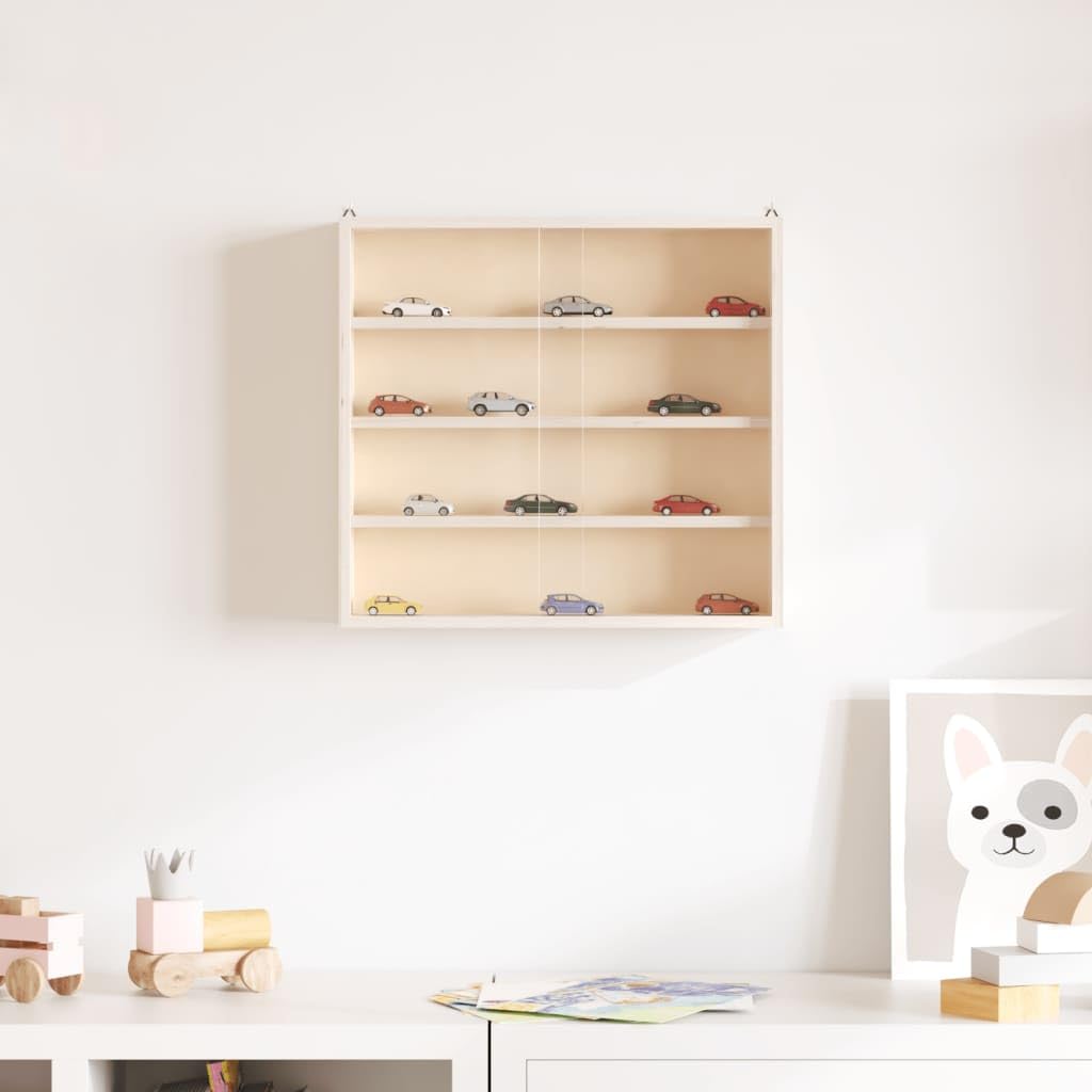 Estante de pared de madera, 40 x 8,5 x 37 cm, con puertas correderas de PET, ahorro de espacio, 4 compartimentos, carga máxima 20 kg, diseño moderno, para salón, dormitorio, pasillo, cocina