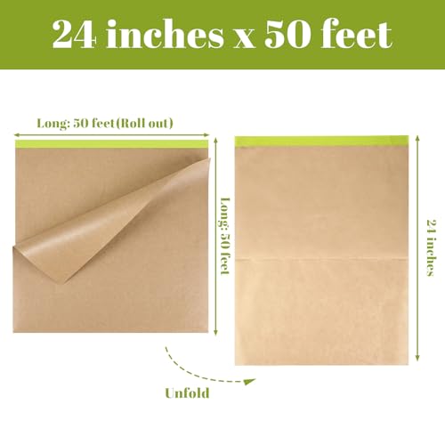 Image of Masking Paper for Painting Pre Taped 4 Rolls 24 Inch x 50 Feet Automotive