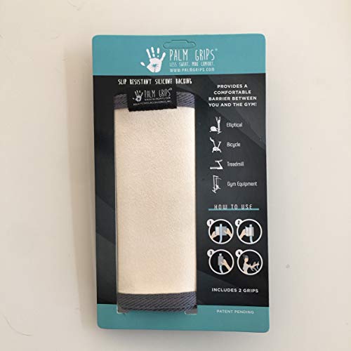 Sweat Grips for the use on Gym Equipment Comfortable Soft Grips with a Silicone Backing for Slip Resistance Natural Chamois w/ Hook & Loop Closure Machine Washable