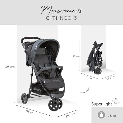 hauck Poussette Compacte 3 Roues Citi Neo II - Noir – vue 2