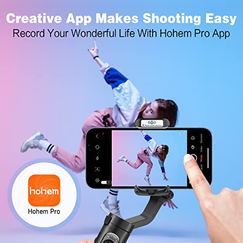 Gimbal Stabilizer For Smartphone, 3-Axis Phone Gimbal With Remote Control & Tripod, Foldable And Portable Phone Stabilizer For Video Recording Compatible With Iphone And Android - Hohem Isteady X2 #TOP4