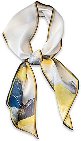 Roizsx fashion satin scarf for hair beach head wraps neck scarves for women lightweight handbag accessories