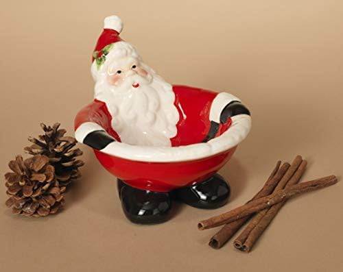 Adorable 8in Wide Santa Claus Belly Serving Bowl Dish for Candies Goodies or Christmas Decor